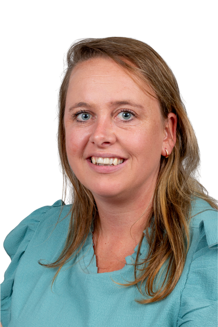 Vrouw met lange, golvende haren.