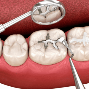 Tandheelkundige behandeling van kiezen.